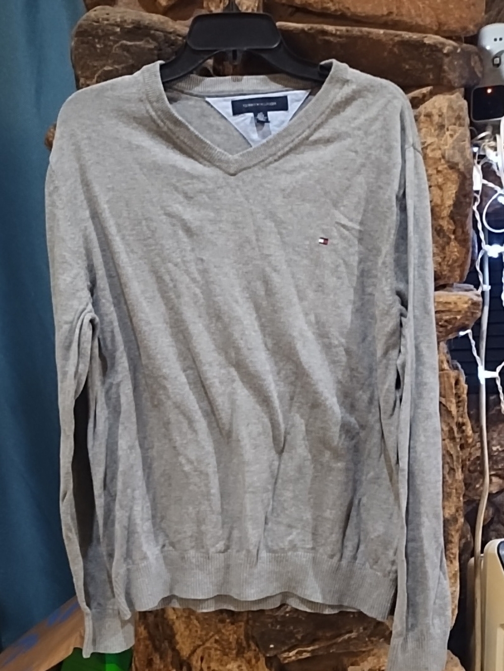 Tommy Hilfiger Gray V Neck Sweater